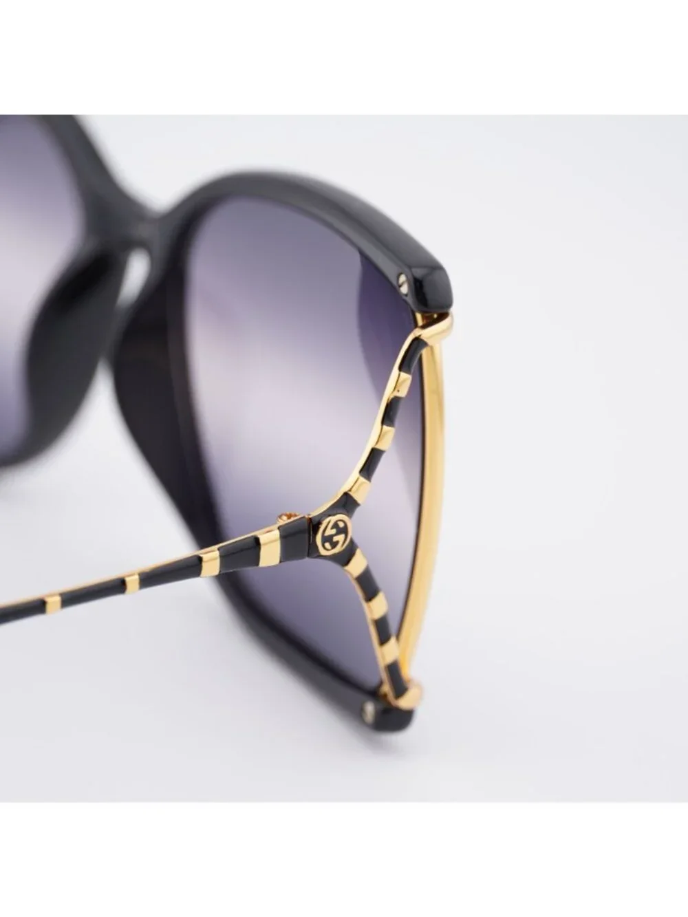 Gucci GG0592SK 001 Sunglasses Black Butterfly Frame, Grey Lenses